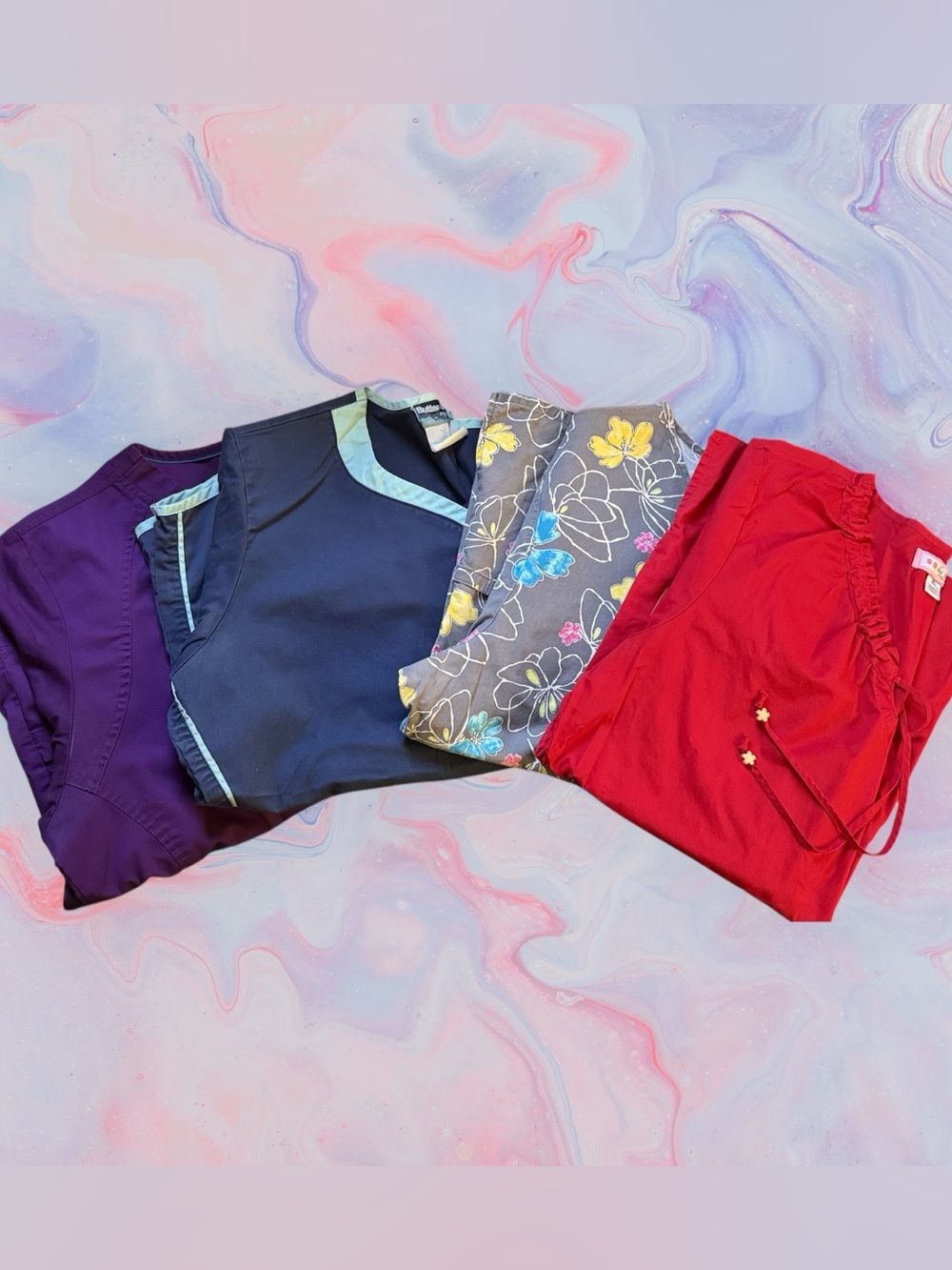 Bundle of 4 Women’s Size XL Scrub Tops